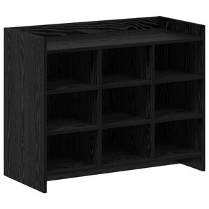 vidaXL Schoenenkast Zwart eiken 85 x 39,5 x 70 cm Bewerkt hout
