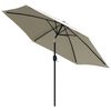 vidaXL Parasol met stalen paal 3 m zandwit