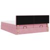 vidaXL Ottoman bed met matrassen 180x200cm fluweel roze