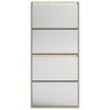 vidaXL Schoenenkast met 4 spiegels 63x17x134 cm eikenhout