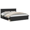 vidaXL Bedframe met hoofdeinde Zwart 200 x 200 cm Bewerkt hout