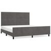vidaXL Bedframe zonder matras 160x200 cm fluweel donkergrijs