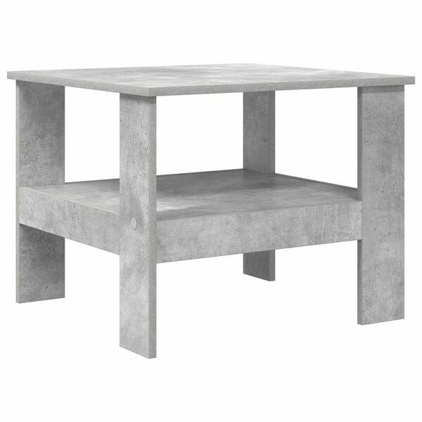 vidaXL Salontafel Beton Grijs 57 x 55 x 45 cm Bewerkt hout
