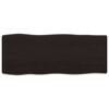 vidaXL Tafelblad natuurlijke rand 100x40x(2-6)cm eikenhout donkerbruin