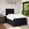 vidaXL Boxspring met matras fluweel zwart 120x190 cm