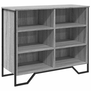 vidaXL Dressoir 91x35,5x74,5 cm bewerkt hout grijs sonoma eikenkleurig
