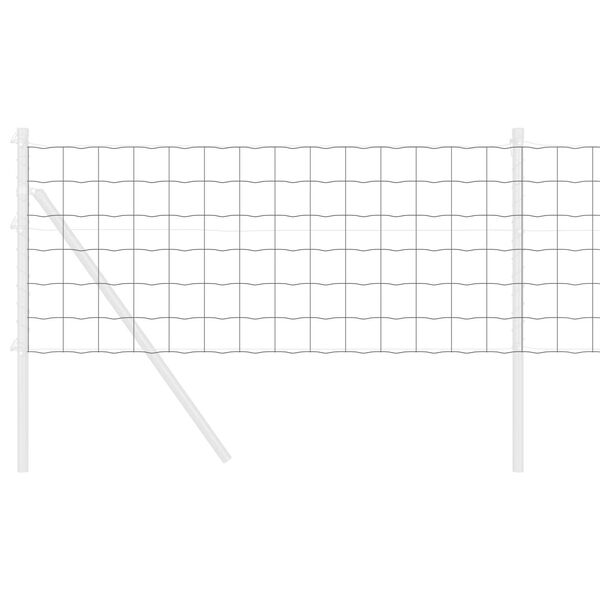 vidaXL Euro Hek Grijs 0,4 x 50 m PVC-gecoat ijzer