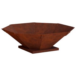 vidaXL Vuurkorf Roestkleurig 70,5 x 70,5 x 21,5 cm weervast staal
