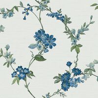 DUTCH WALLCOVERINGS Behang Flower lichtblauw