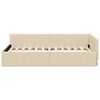 vidaXL Hoekbedframe met hoofdeinde Cr&egrave;me 80 cm x 200 cm Fluweel