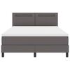 vidaXL Boxspringbed met matras Grijs 160 x 200 cm Kunstleer