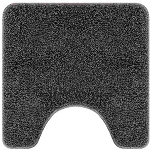 vidaXL Antislip Badmat met Toilet Cut Donkergrijs 50 x 50 cm PP