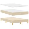 vidaXL Boxspringbed met matras met hoofdeinde Cr&egrave;me 120 x 190 cm Stof