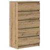 VidaXL Ladekast 60x36x103 cm bewerkt hout wit VidaXL Ladekast 60x36x103 cm bewerkt hout wit