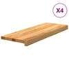 vidaXL Traptreden 4 st 70x30x2 cm massief eikenhout lichtbruin