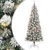 vidaXL Kunstmatige Inklapbare Kerstboom Groen en Wit 240 cm