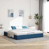 vidaXL Bedframe zonder matras 200x200 cm stof blauw