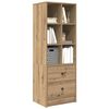 vidaXL Hoge kast met lade Artisan Eiken 45,5 x 34 x 127 cm