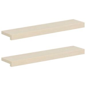 vidaXL Raamkozijnen 2 st Wit 70 x 15 x 2 cm Massief Eikenhout