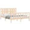vidaXL Bedframe met hoofdbord massief hout