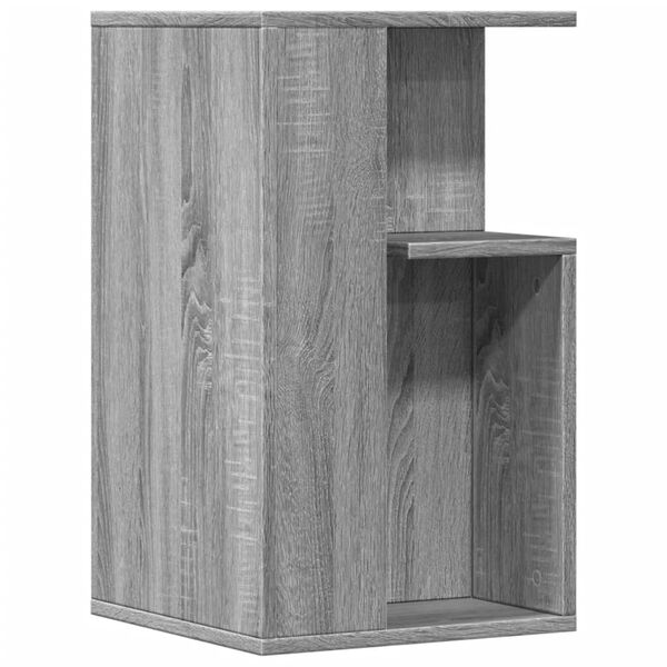 vidaXL Bijzettafel 35x35x60 cm bewerkt hout grijs sonoma eikenkleurig