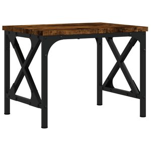 vidaXL Printerstandaard 40x30x31 cm bewerkt hout gerookt eikenkleurig