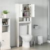 vidaXL Toiletkast met plank VIGO Wit en Antiek Wit 60 x 27 x 161 cm