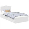 vidaXL Opslag bed met lade met hoofdeinde Wit 90 x 190 cm Bewerkt hout