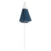 vidaXL Parasol met stalen paal 180 cm blauw