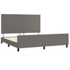 vidaXL Bedframe met hoofdbord kunstleer grijs 180x200 cm