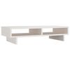 vidaXL Monitorstandaard 60x27x14 cm massief grenenhout wit