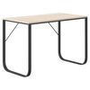 vidaXL Computerbureau 110x60x73 cm spaanplaat zwart en eikenkleurig