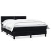 vidaXL Boxspring met matras fluweel zwart 160x220 cm