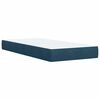 vidaXL Boxspring met matras fluweel donkerblauw 90x200 cm