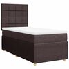 vidaXL Boxspring met matras stof donkerbruin 90x200 cm