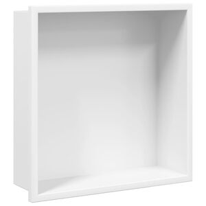 vidaXL Douchenis 32x32x9 cm roestvrijstaal matwit