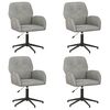 vidaXL Draaiende Bureaustoelen 4 st 54 x 55 x 90 cm Lichtgrijs fluweel