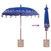 vidaXL Balinese parasol met basis Blauw 215 x 215 x 260 cm