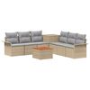 vidaXL Bankstel 8 st Beige en Licht Grijs 55 x 55 x 37 cm