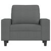 vidaXL Fauteuil met voetenbank 60 cm stof donkergrijs