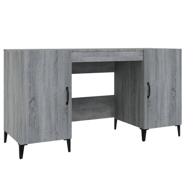 vidaXL Bureau 140x50x75 cm bewerkt hout grijs sonoma eikenkleurig