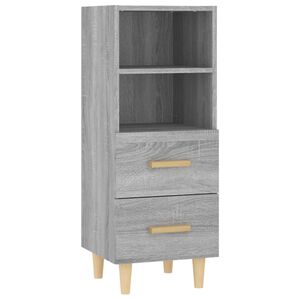 vidaXL Dressoir 34,5x34x90 cm bewerkt hout grijs sonoma eikenkleurig