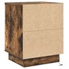 vidaXL Nachtkastje 2 pcs Gerookt eiken 39 x 34.5 x 50 cm Bewerkt hout