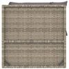 vidaXL 3-delige Loungeset met kussens poly rattan grijs