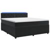 vidaXL Boxspringbed met matras Zwart 140 x 200 cm Fluweel