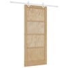 vidaXL Schuifdeur Natuurlijk en Wit 86 x 198,5 cm Massief grenenhout