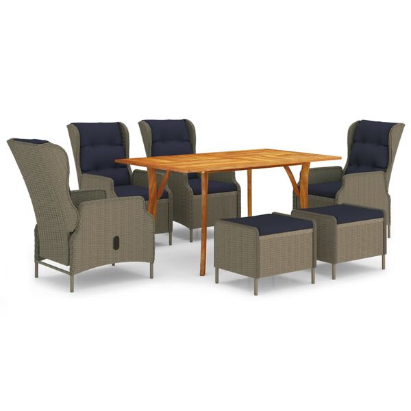 vidaXL 7-delige Tuinset bruin