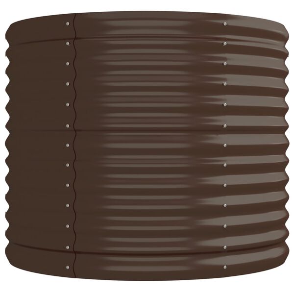 vidaXL Plantenbak 224x80x68 cm gegalvaniseerd staal bruin