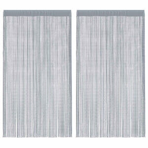 vidaXL Koordgordijnen 2 st 100x250 cm lichtgrijs
