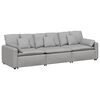 vidaXL Modulaire bank met kussens wolk grijs